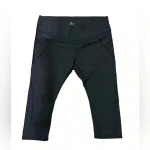 Athleta‎ Stealth Capri Black Leggings Tight Workout Yoga Athletic Womens Size 1X